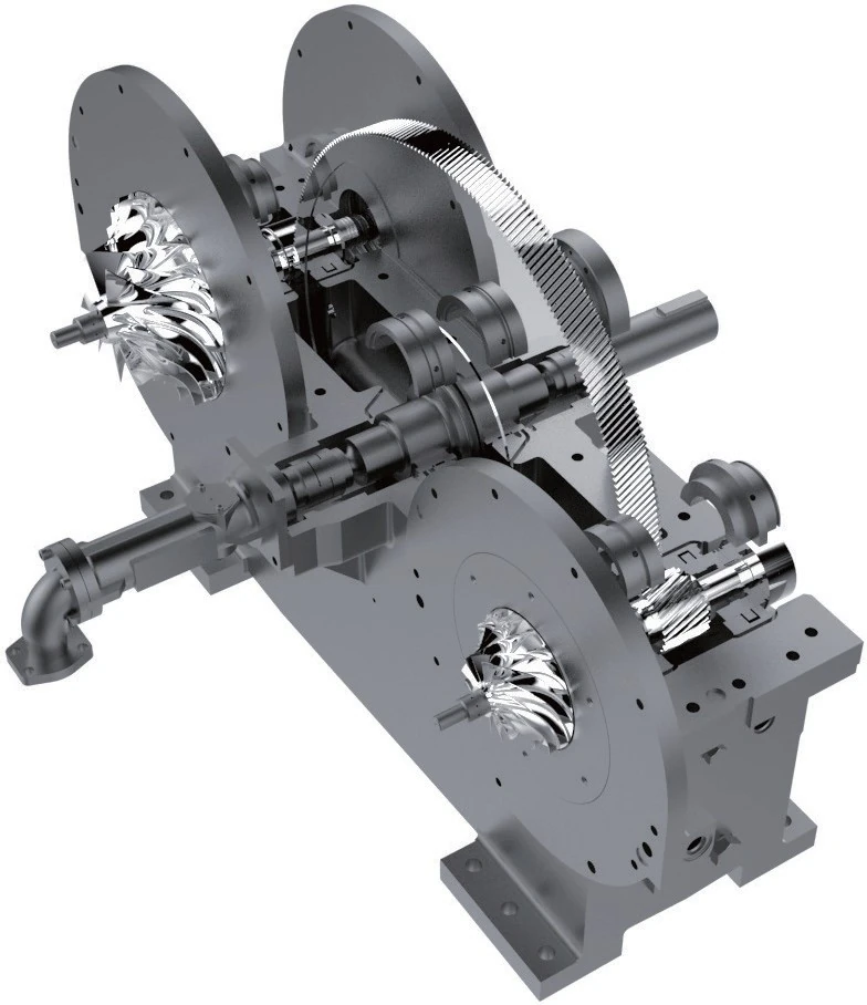 Hanwha Samsung SM100 Series compressor package side view
